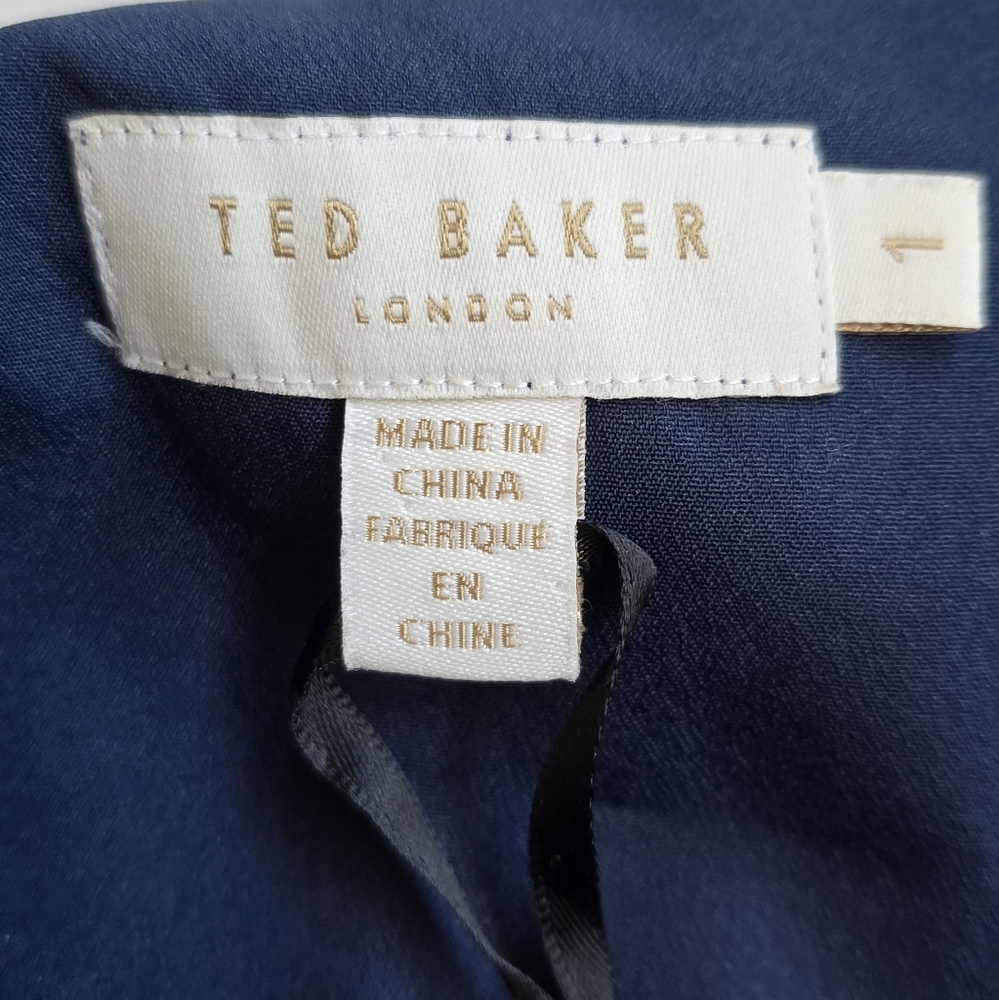 Ted Baker London floral navy dress Size 1 (EU) US4 + Size EU 4 (US10) - Picture 8 of 16